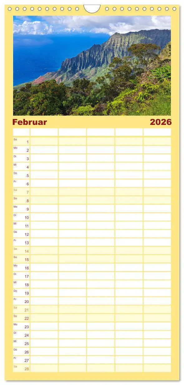 Bild: 9783516496390 | Familienplaner 2026 - Hawaii - Eindrücke von Big Island, Kauai &amp;...