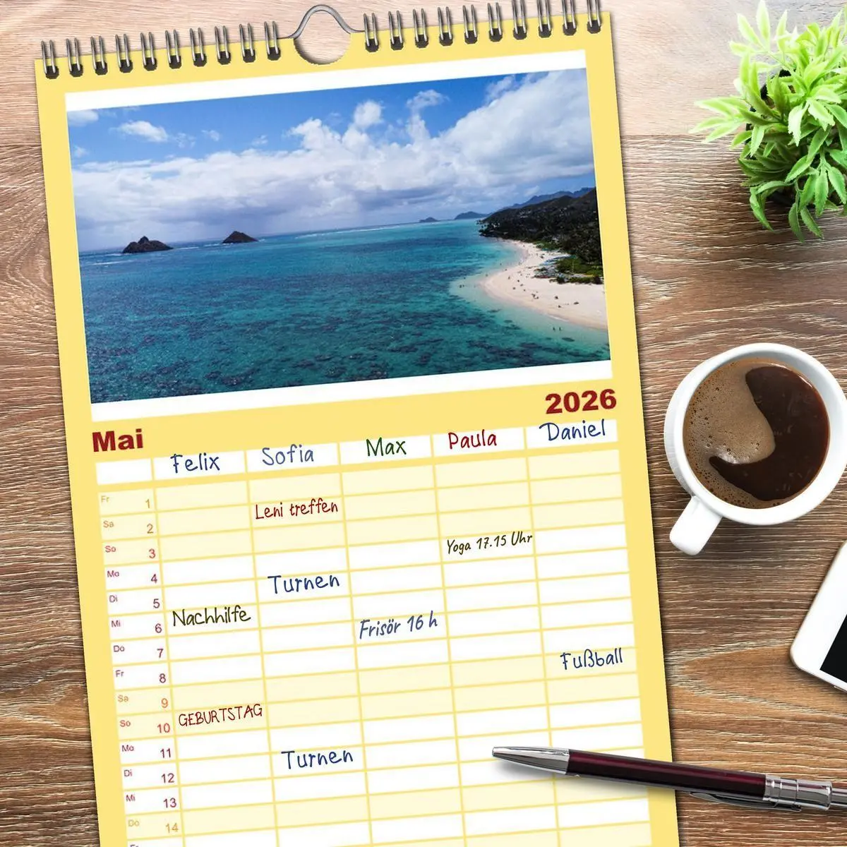 Bild: 9783516496390 | Familienplaner 2026 - Hawaii - Eindrücke von Big Island, Kauai &amp;...