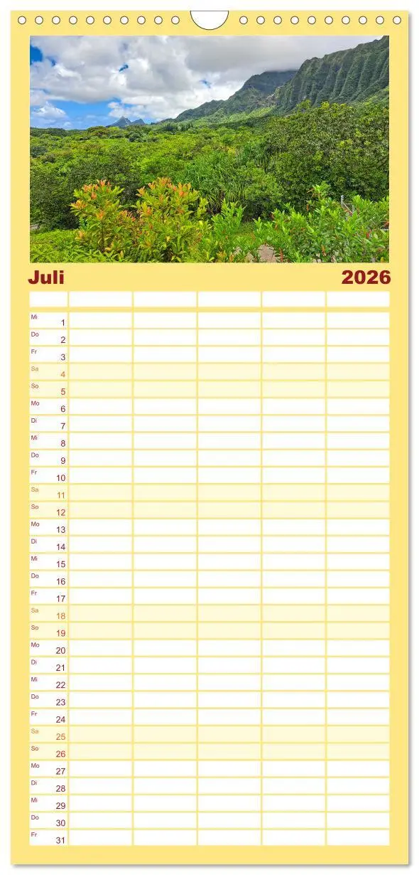 Bild: 9783516496390 | Familienplaner 2026 - Hawaii - Eindrücke von Big Island, Kauai &amp;...