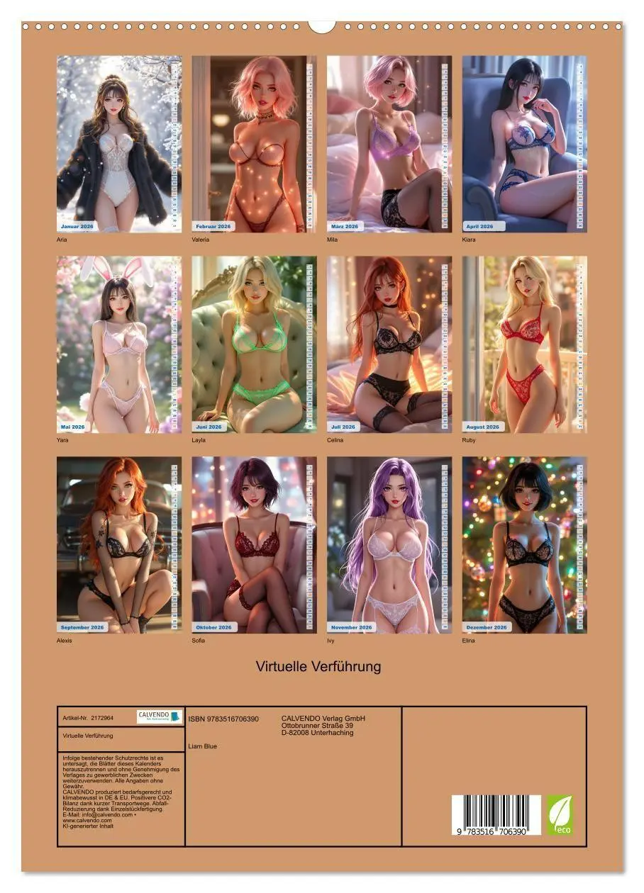 Bild: 9783516706390 | Virtuelle Verführung (hochwertiger Premium Wandkalender 2026 DIN A2...