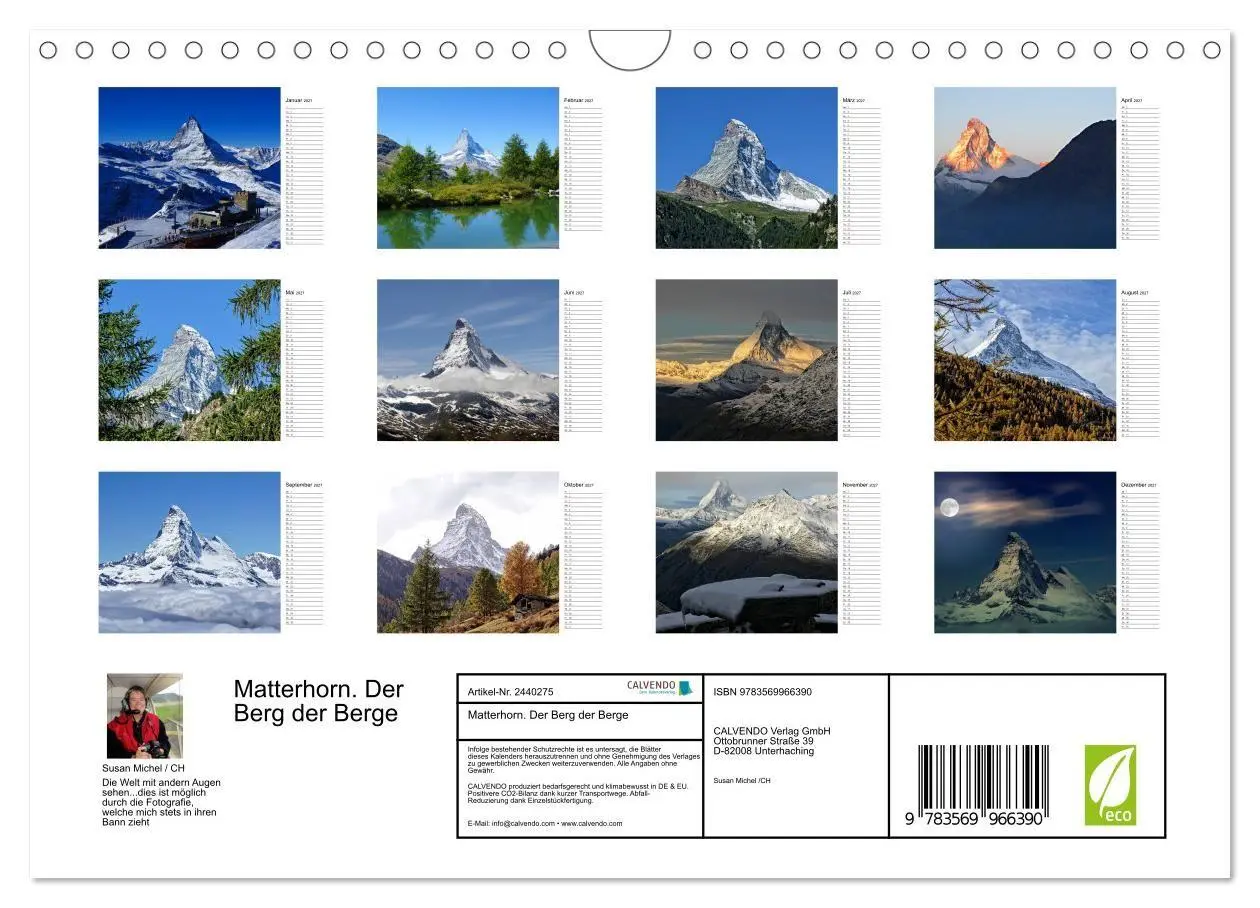 Bild: 9783569966390 | Matterhorn. Der Berg der Berge (Wandkalender 2027 DIN A4 quer),...