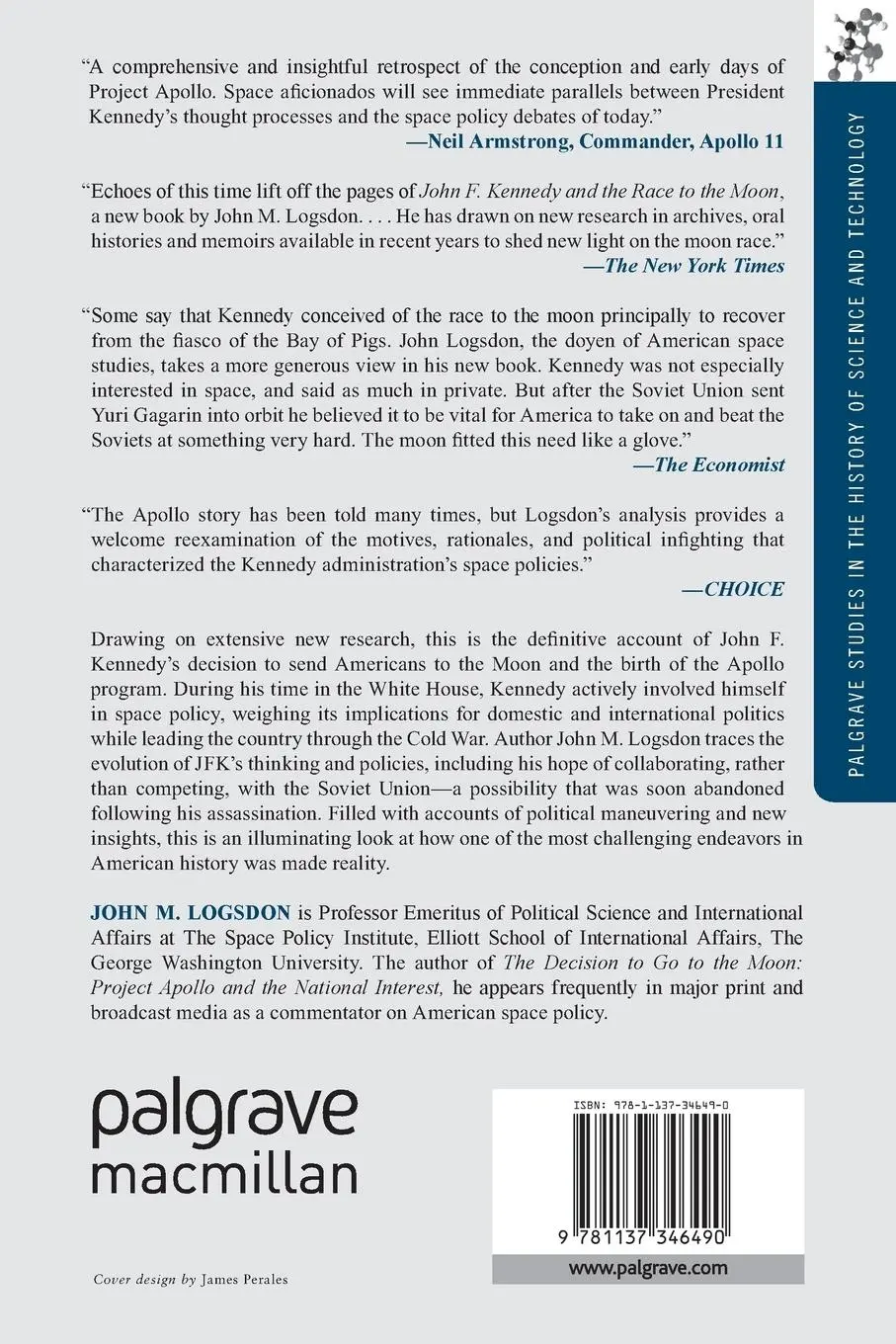Rückseite: 9781137346490 | John F. Kennedy and the Race to the Moon | J. Logsdon | Taschenbuch