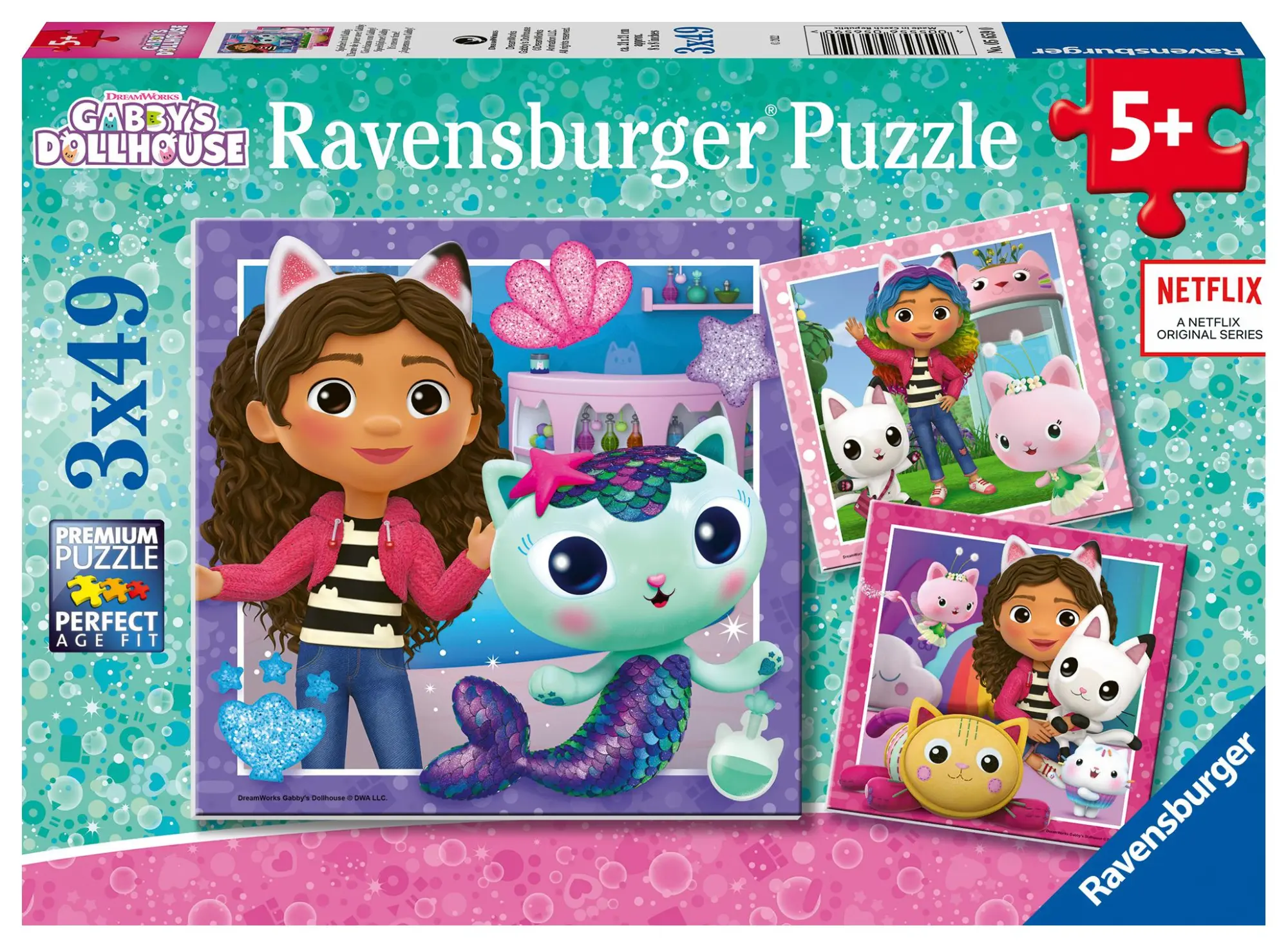 Cover: 4005556056590 | Kinderpuzzle 3x49 Teile - Gabby's Dollhouse - Spielzeit mit Gabby