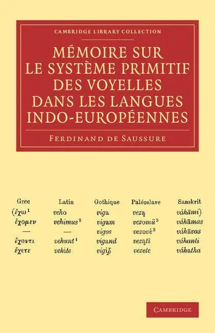 Cover: 9781108006590 | Memoire Sur Le Systeme Primitif Des Voyelles Dans Les Langues...