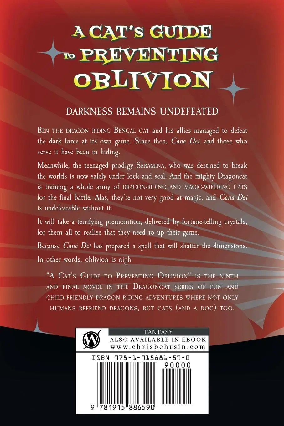 Rückseite: 9781915886590 | A Cat's Guide to Preventing Oblivion | Chris Behrsin | Taschenbuch