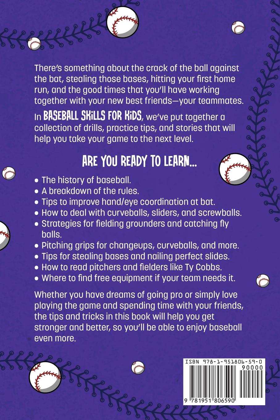 Rückseite: 9781951806590 | Baseball Skills for Kids | Jack Rydell | Taschenbuch | Englisch | 2024
