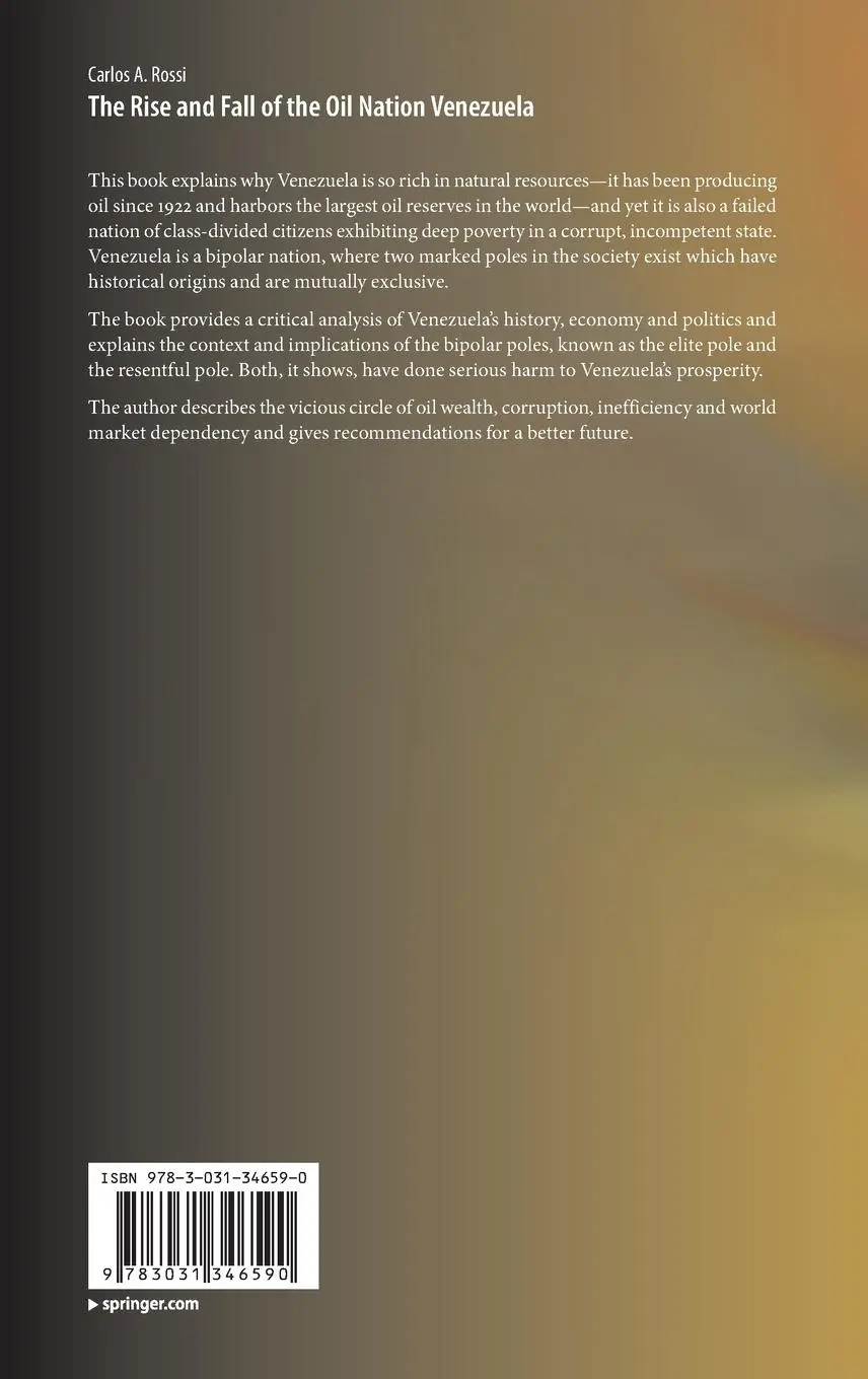 Rückseite: 9783031346590 | The Rise and Fall of the Oil Nation Venezuela | Carlos A. Rossi | Buch