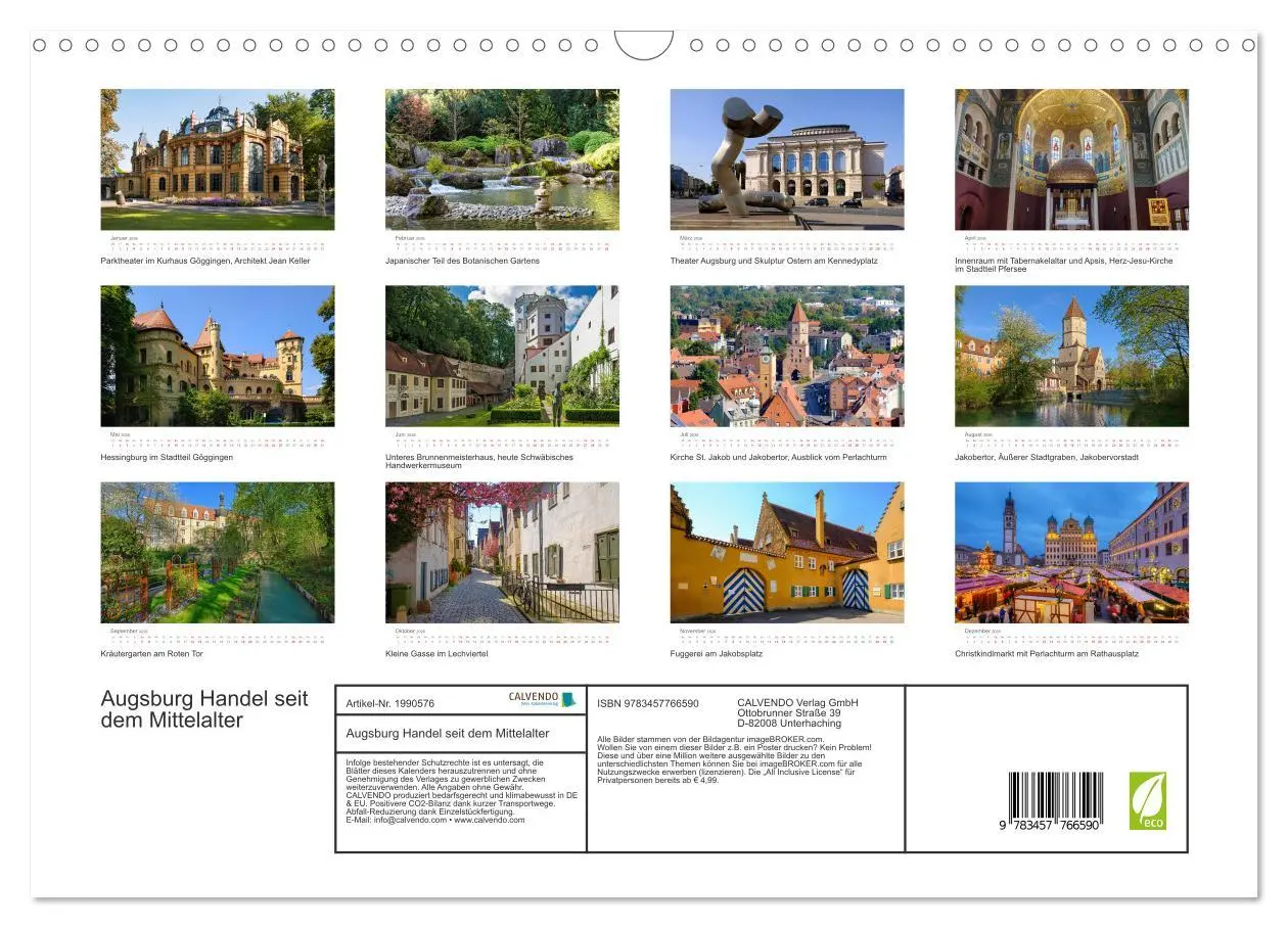 Bild: 9783457766590 | Augsburg Handel seit dem Mittelalter (Wandkalender 2026 DIN A3...