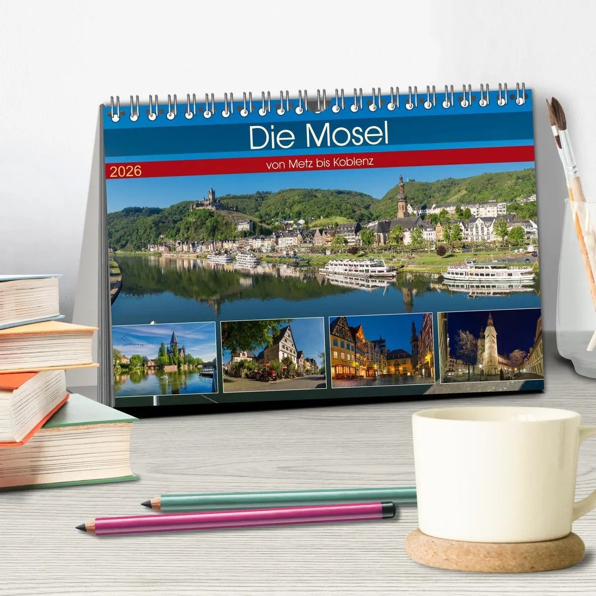 Bild: 9783457836590 | Die Mosel von Metz bis Koblenz (Tischkalender 2026 DIN A5 quer),...