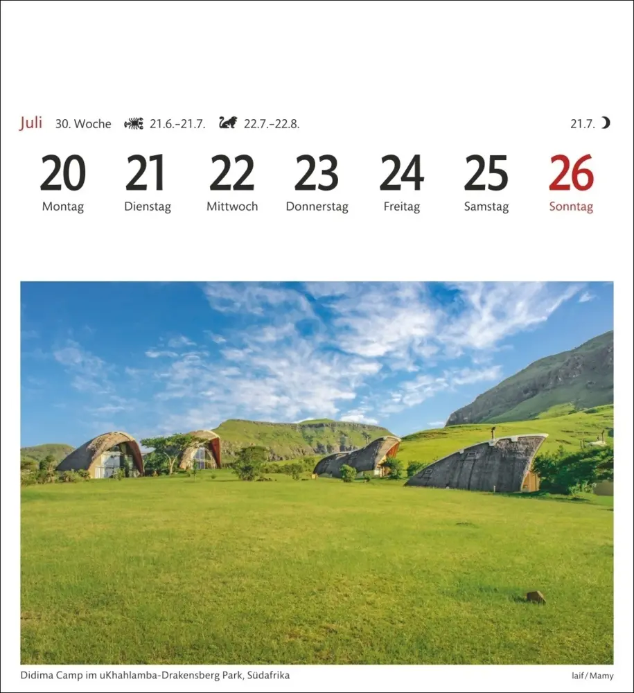 Bild: 9783840036590 | Traumziele Sehnsuchtskalender 2026 - Wochenkalender mit 53 Postkarten