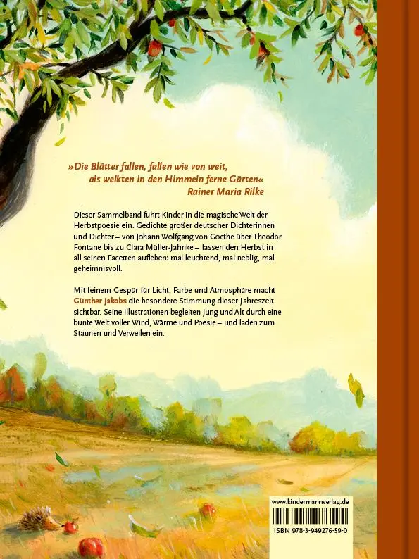 Rückseite: 9783949276590 | Blätter fallen | Die schönsten Herbstgedichte | Günther Jakobs | Buch