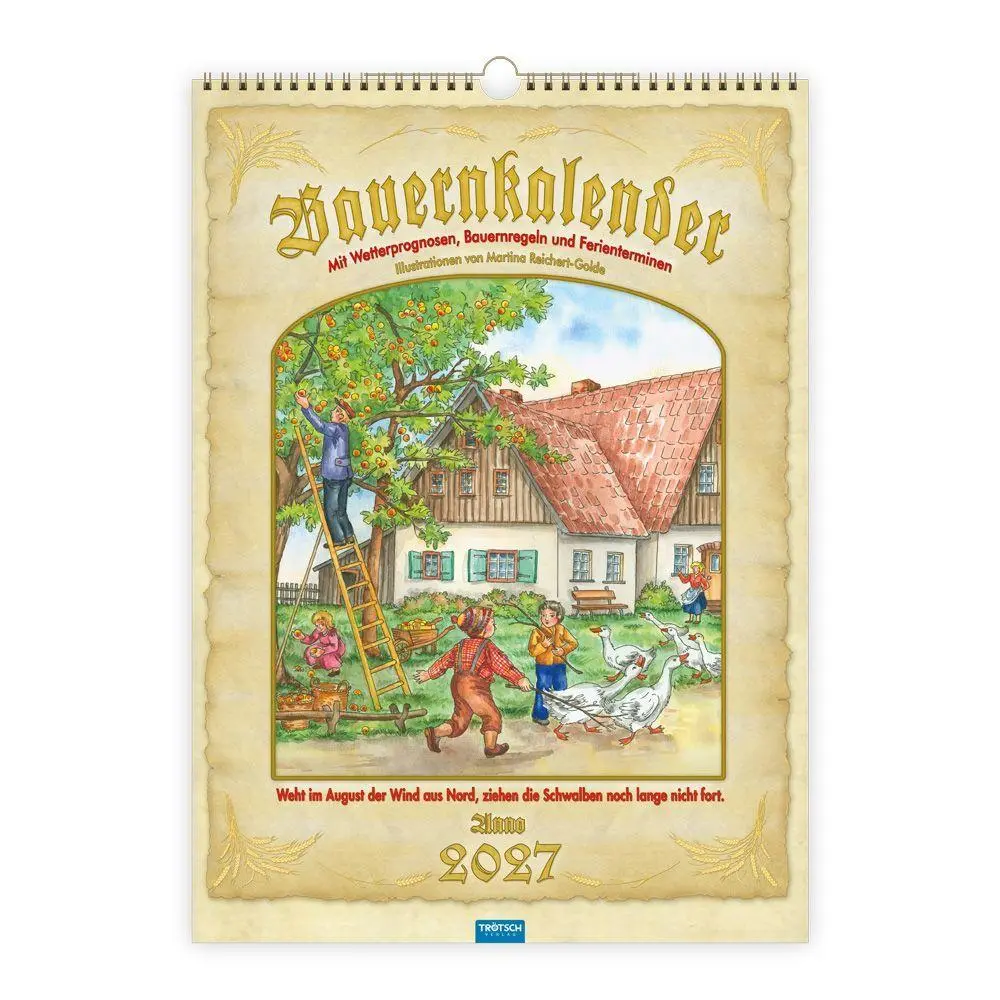 Cover: 9783988026590 | TRÖTSCH - Großbildkalender Bauernkalender 2027 mit Wetterprognosen...