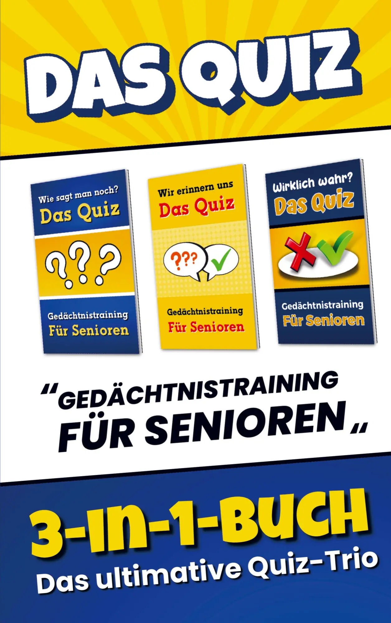 Cover: 9789403846590 | Das Quiz 3-in-1-Buch - Gedächtnistraining für Senioren | Verlag | Buch