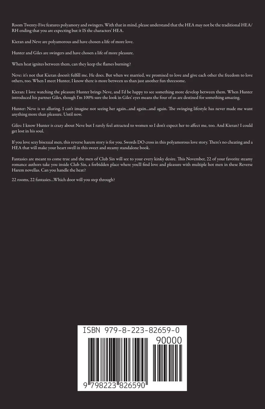 Rückseite: 9798223826590 | Room Twenty-Five | A Multiple Pleasure Reverse Harem Romance | Seave