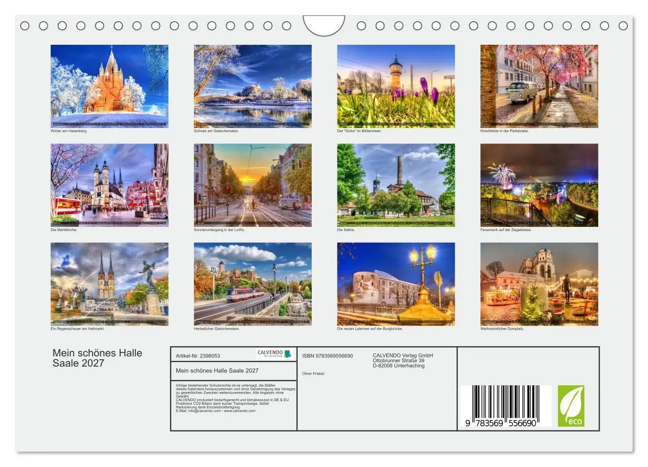 Bild: 9783569556690 | Mein schönes Halle Saale 2027 (Wandkalender 2027 DIN A4 quer),...