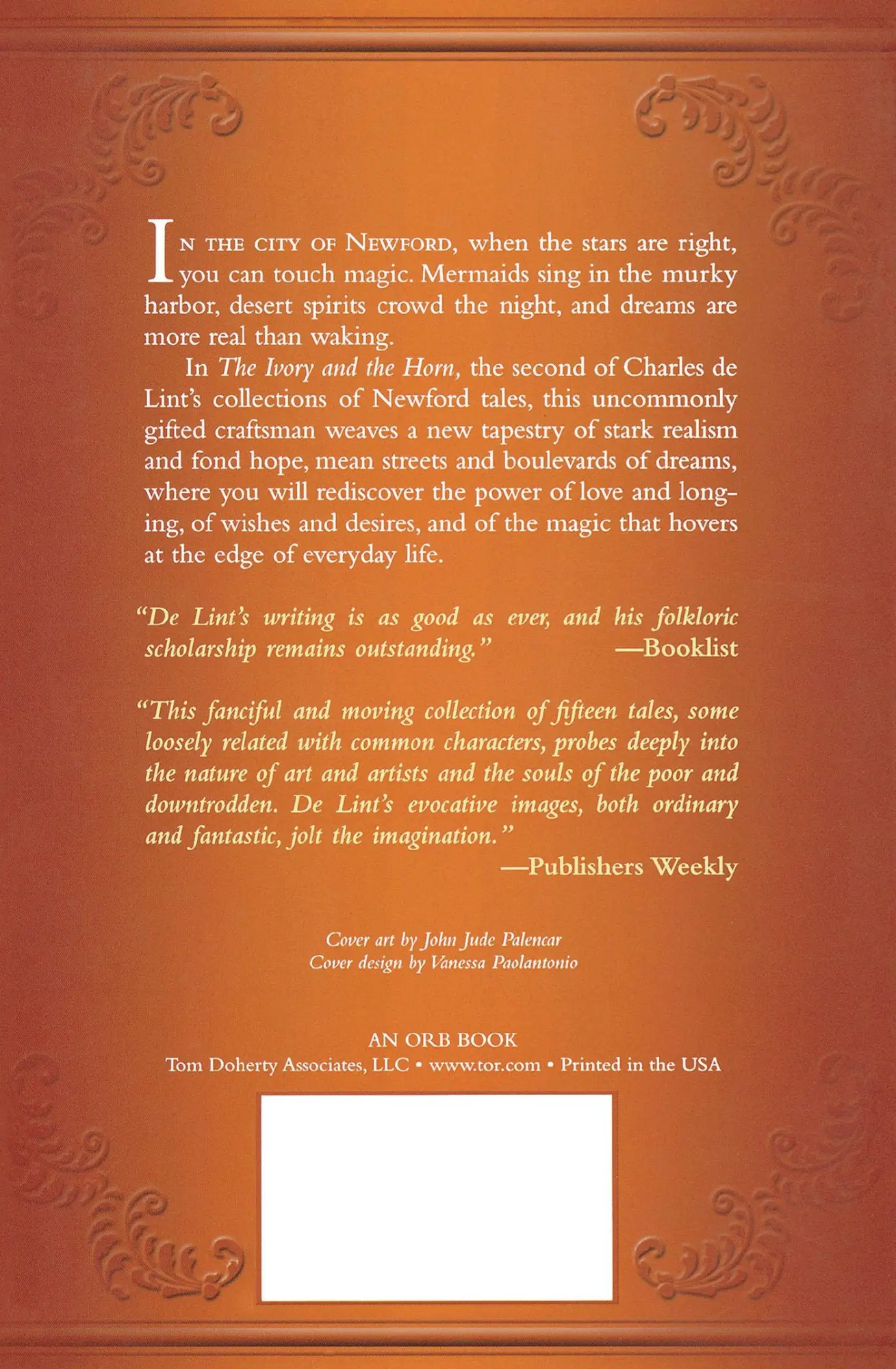 Rückseite: 9780765316790 | The Ivory and the Horn | Charles De Lint | Taschenbuch | Englisch