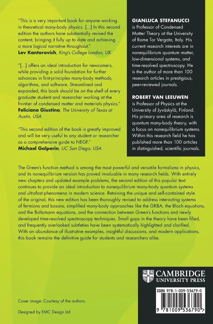 Rückseite: 9781009536790 | Nonequilibrium Many-Body Theory of Quantum Systems | Buch | Englisch