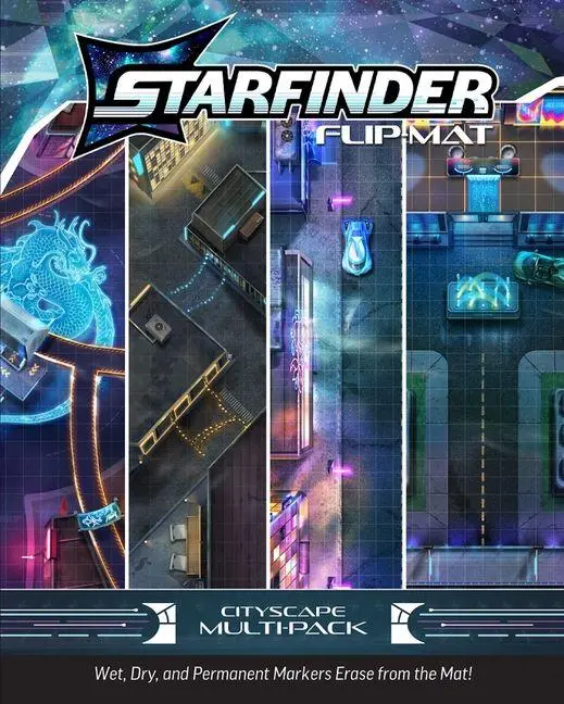 Cover: 9781640786790 | Starfinder Flip-Mat: Cityscape Multi-Pack | Damien Mammoliti | 2025