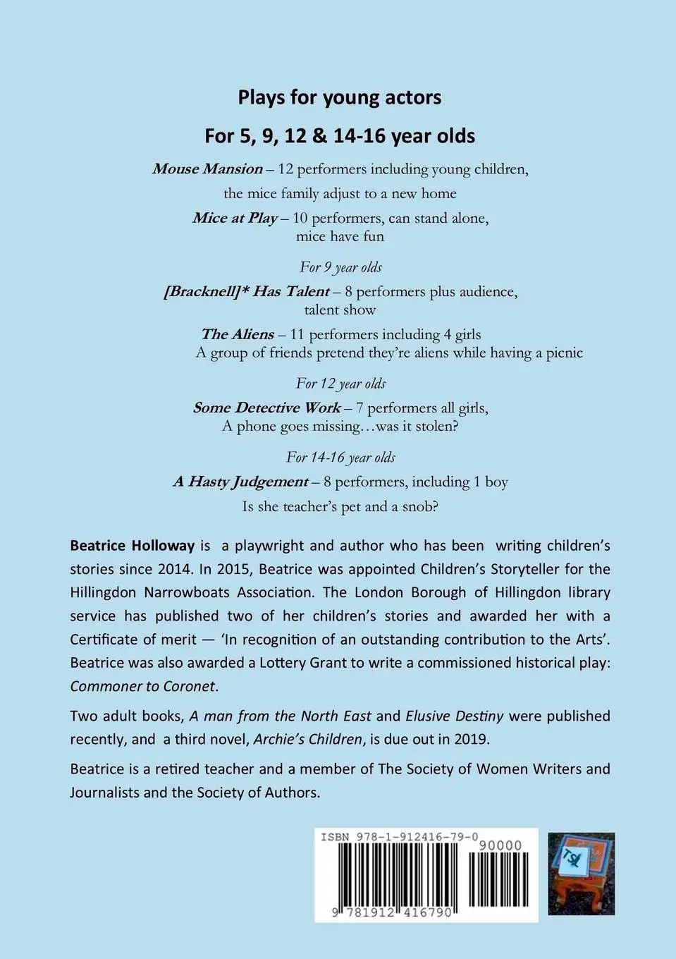 Rückseite: 9781912416790 | Plays for Young Actors | Beatrice Holloway | Taschenbuch | Englisch
