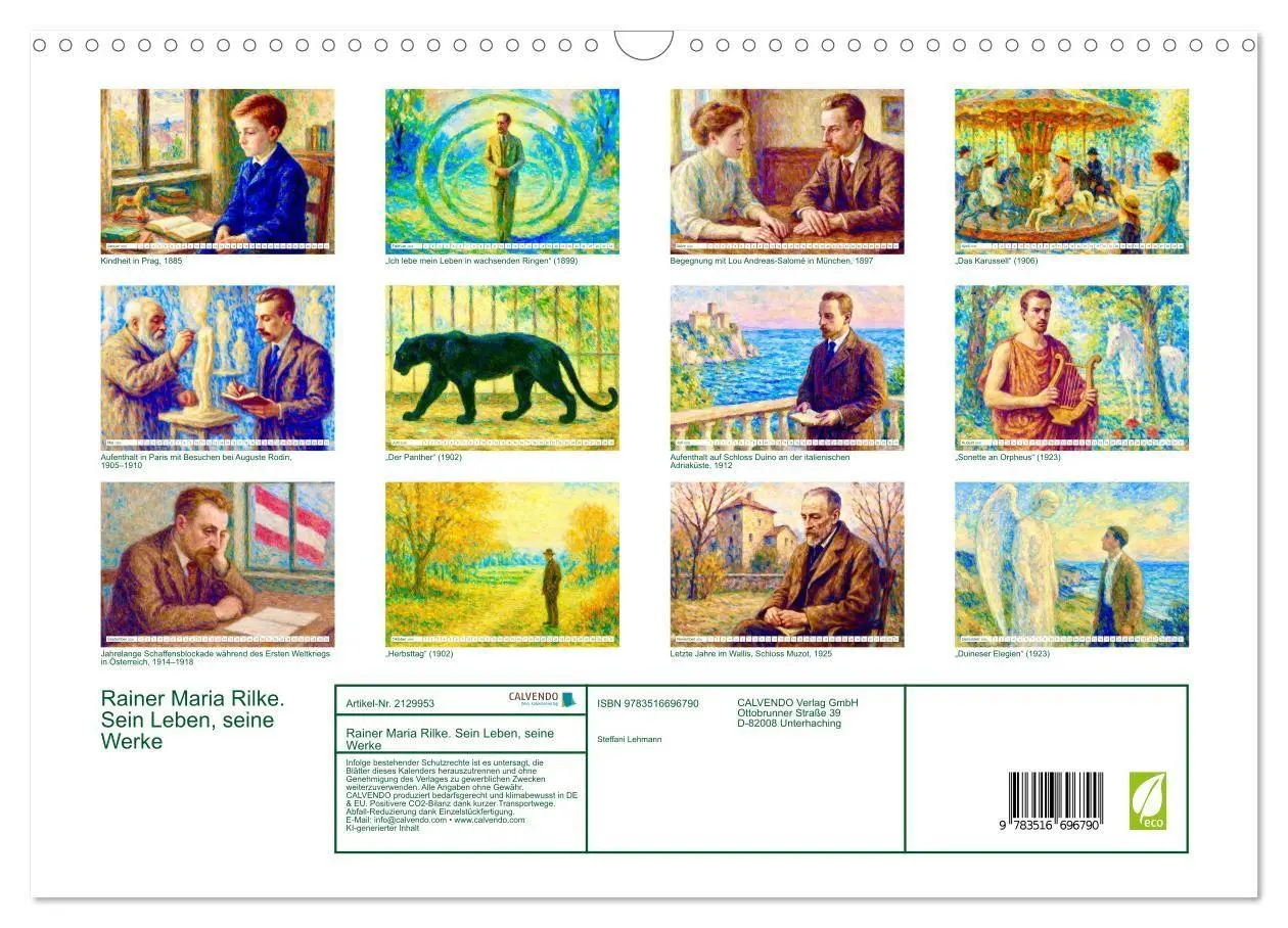 Bild: 9783516696790 | Rainer Maria Rilke. Sein Leben, seine Werke (Wandkalender 2026 DIN...