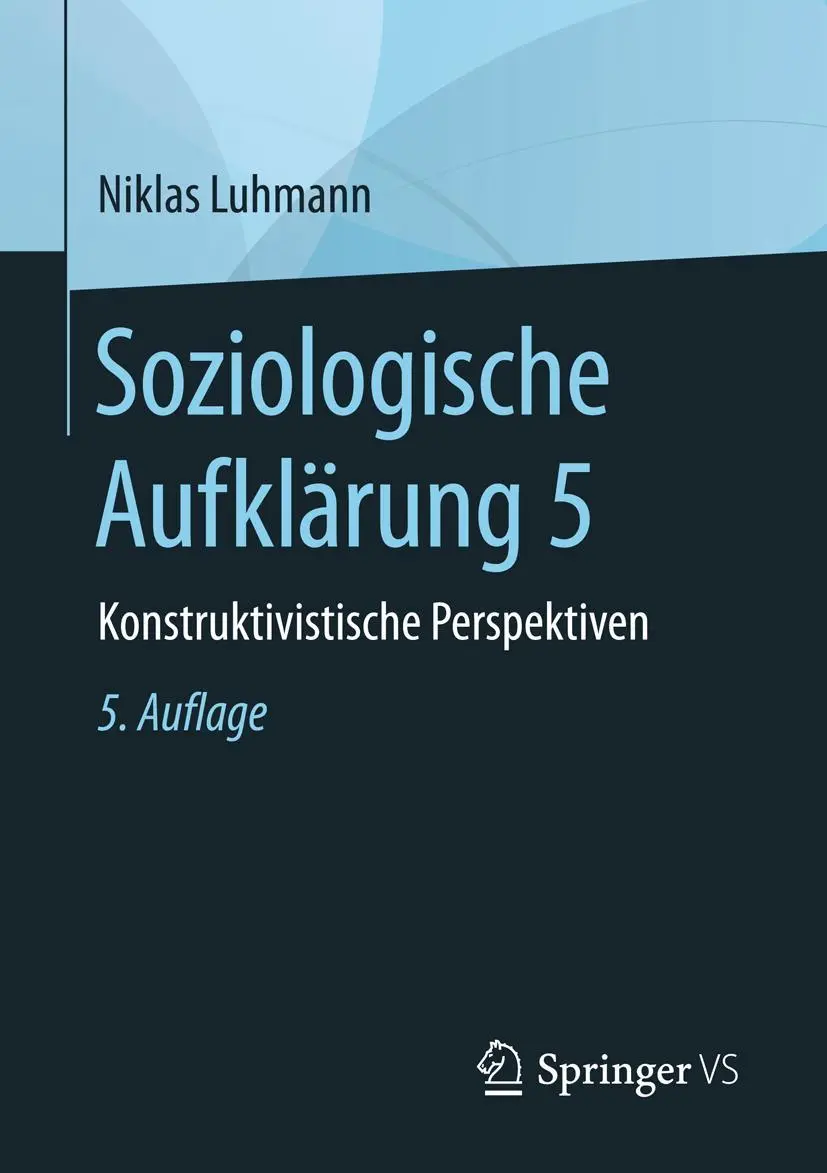 Cover: 9783658196790 | Soziologische Aufklärung 5 | Konstruktivistische Perspektiven | Buch