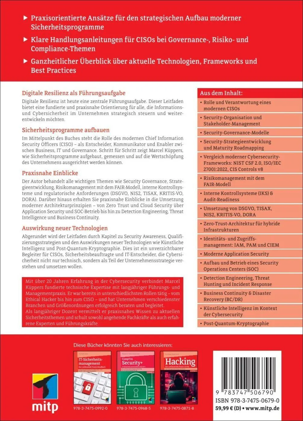 Autor: 9783747506790 | Informations- und Cybersicherheit | Marcel Küppers | Taschenbuch