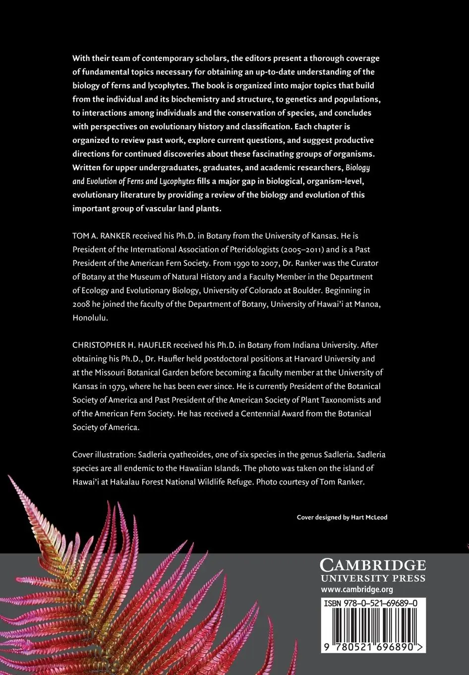 Rückseite: 9780521696890 | Biology and Evolution of Ferns and Lycophytes | Haufler (u. a.) | Buch