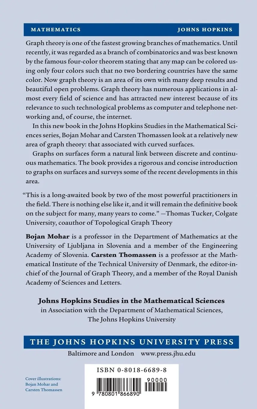 Rückseite: 9780801866890 | Graphs on Surfaces | Bojan Mohar (u. a.) | Buch | Englisch | 2001