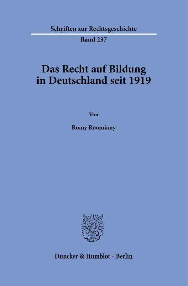 Das Recht auf Bildung in Deutschland seit 1919