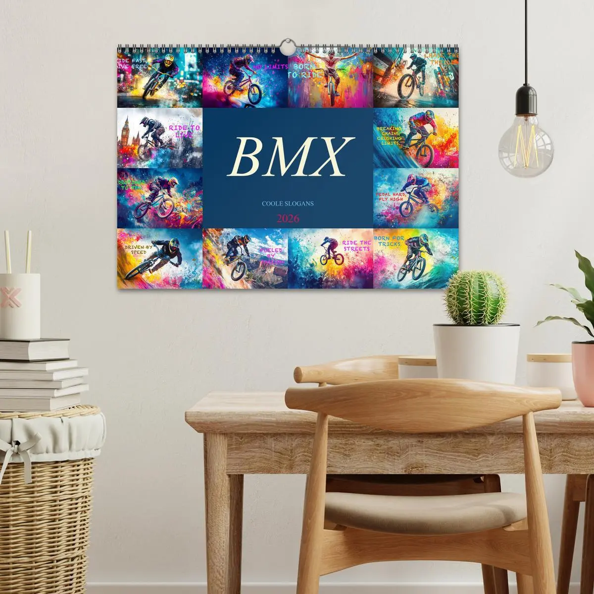 Bild: 9783457356890 | BMX - Coole Slogans (Wandkalender 2026 DIN A3 quer), CALVENDO...