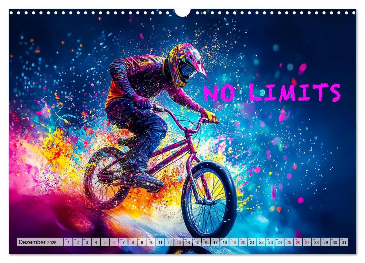 Bild: 9783457356890 | BMX - Coole Slogans (Wandkalender 2026 DIN A3 quer), CALVENDO...