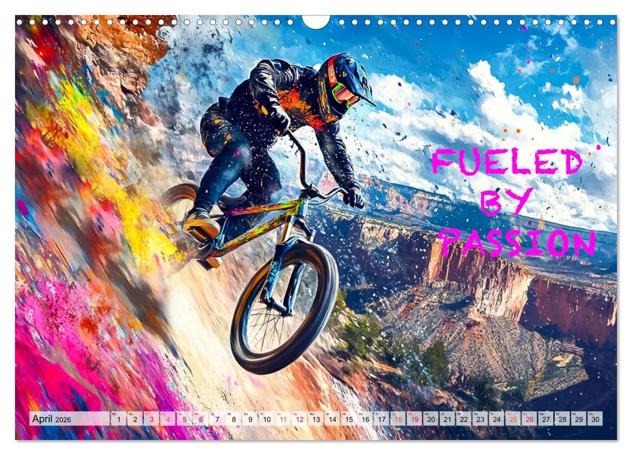 Bild: 9783457356890 | BMX - Coole Slogans (Wandkalender 2026 DIN A3 quer), CALVENDO...