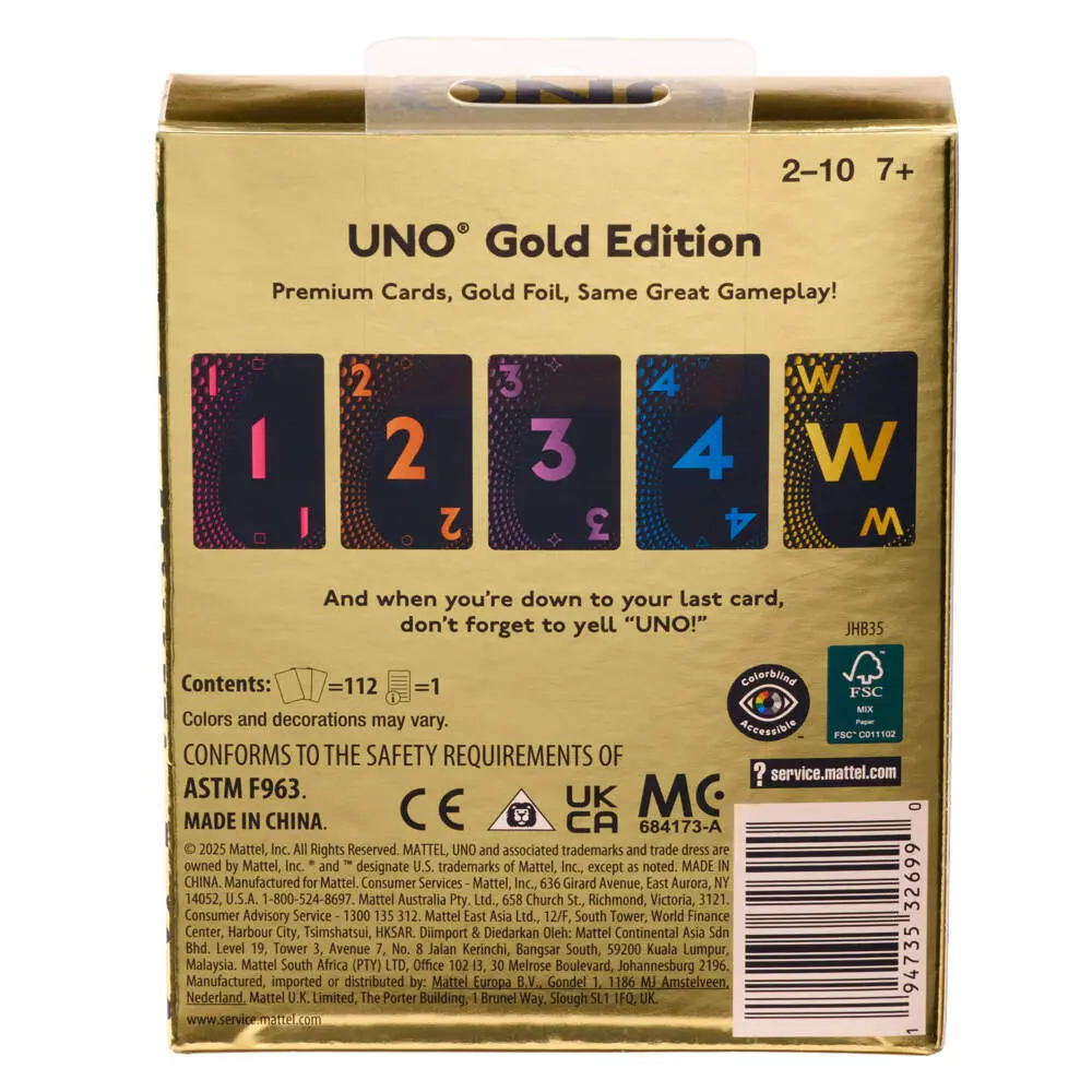Bild: 194735326990 | UNO Gold.JHB35 | Spiel | JHB35 | Deutsch | 2026 | Mattel