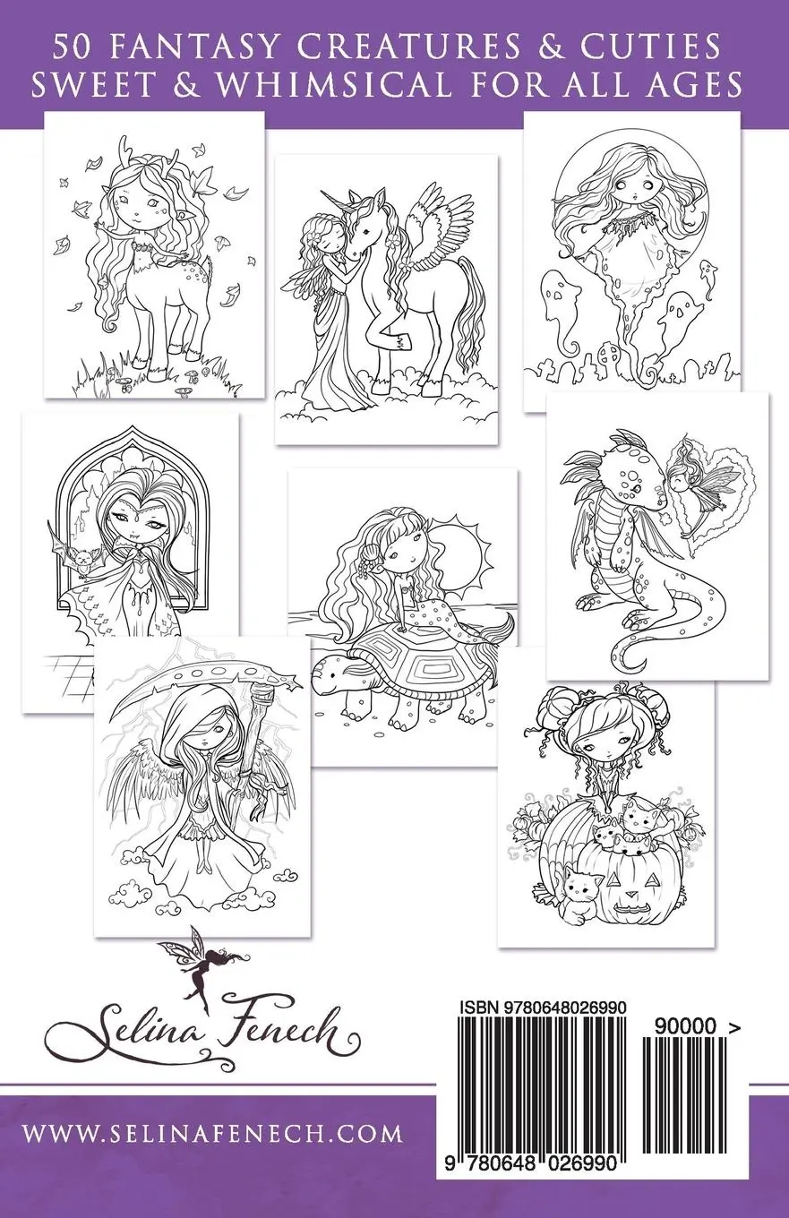 Rückseite: 9780648026990 | Faedorables Minis - Pocket Sized Cute Fantasy Coloring Book | Fenech