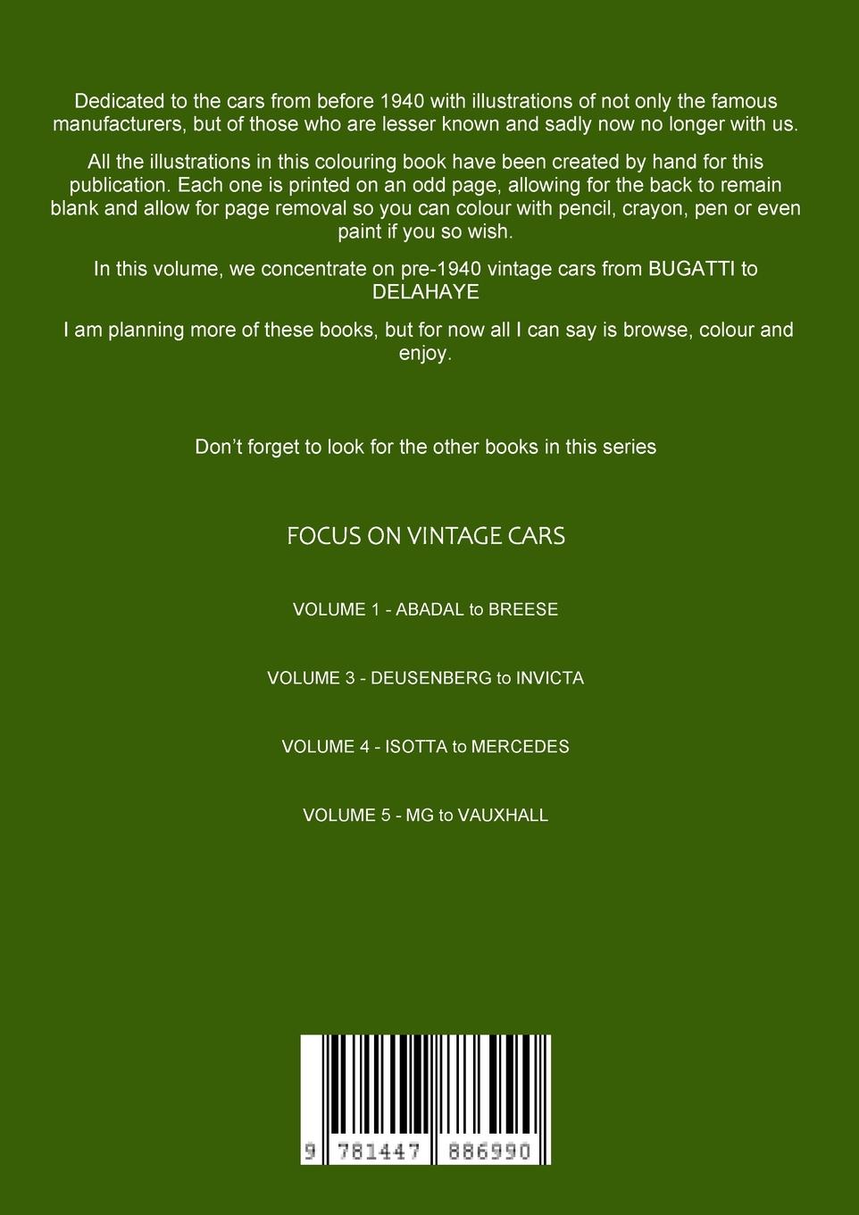 Rückseite: 9781447886990 | Handmade Colouring Books - Focus on Vintage Cars Vol | Edward Barber