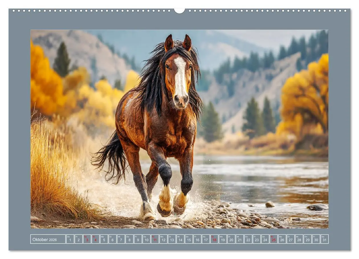 Bild: 9783457416990 | Mustangs. Pferde in ihrer wildesten Schönheit (Wandkalender 2026...