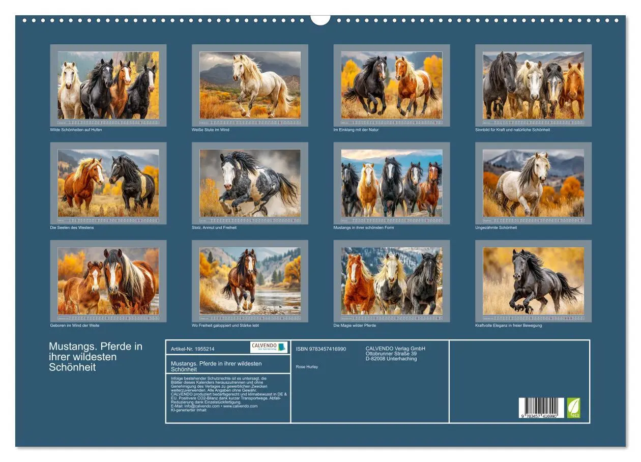 Bild: 9783457416990 | Mustangs. Pferde in ihrer wildesten Schönheit (Wandkalender 2026...