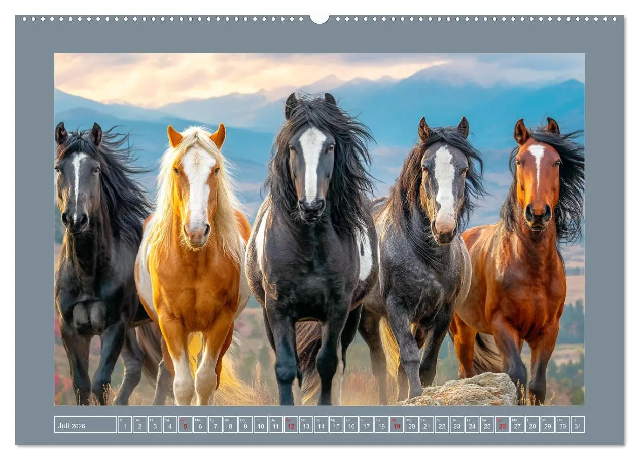 Bild: 9783457416990 | Mustangs. Pferde in ihrer wildesten Schönheit (Wandkalender 2026...
