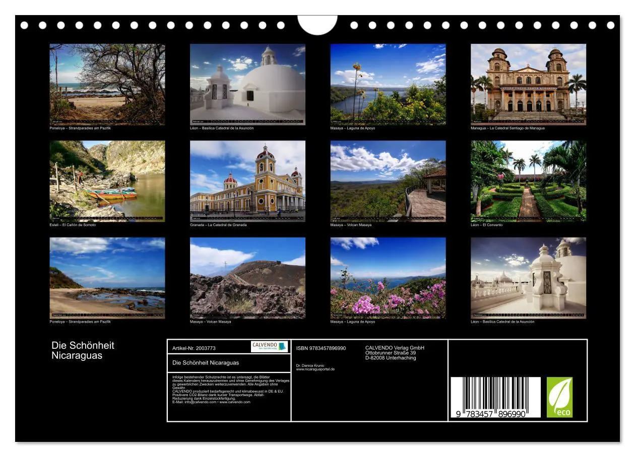 Bild: 9783457896990 | Die Schönheit Nicaraguas (Wandkalender 2026 DIN A4 quer), CALVENDO...