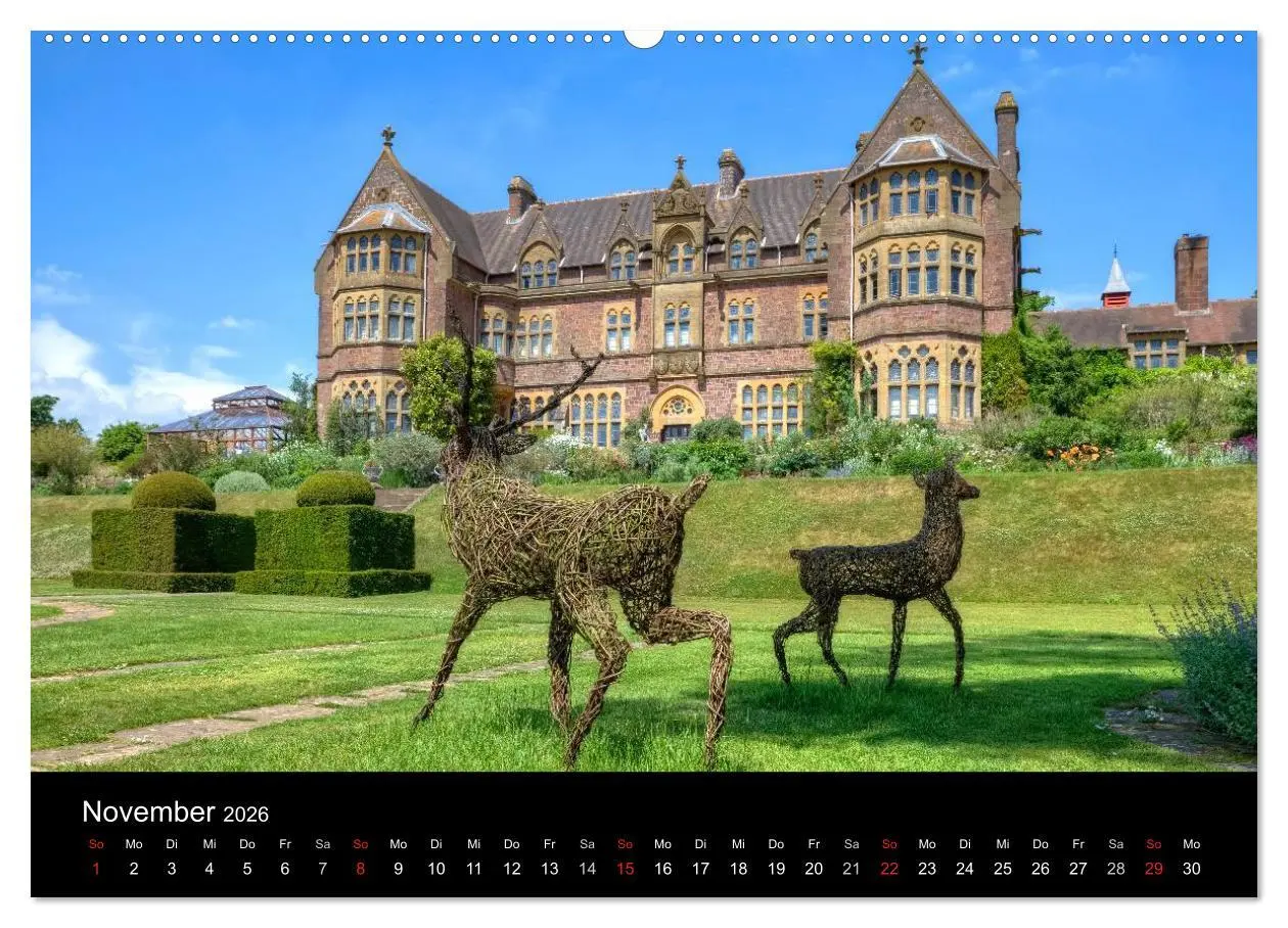 Bild: 9783516126990 | Englische Herrenhäuser (Wandkalender 2026 DIN A2 quer), CALVENDO...