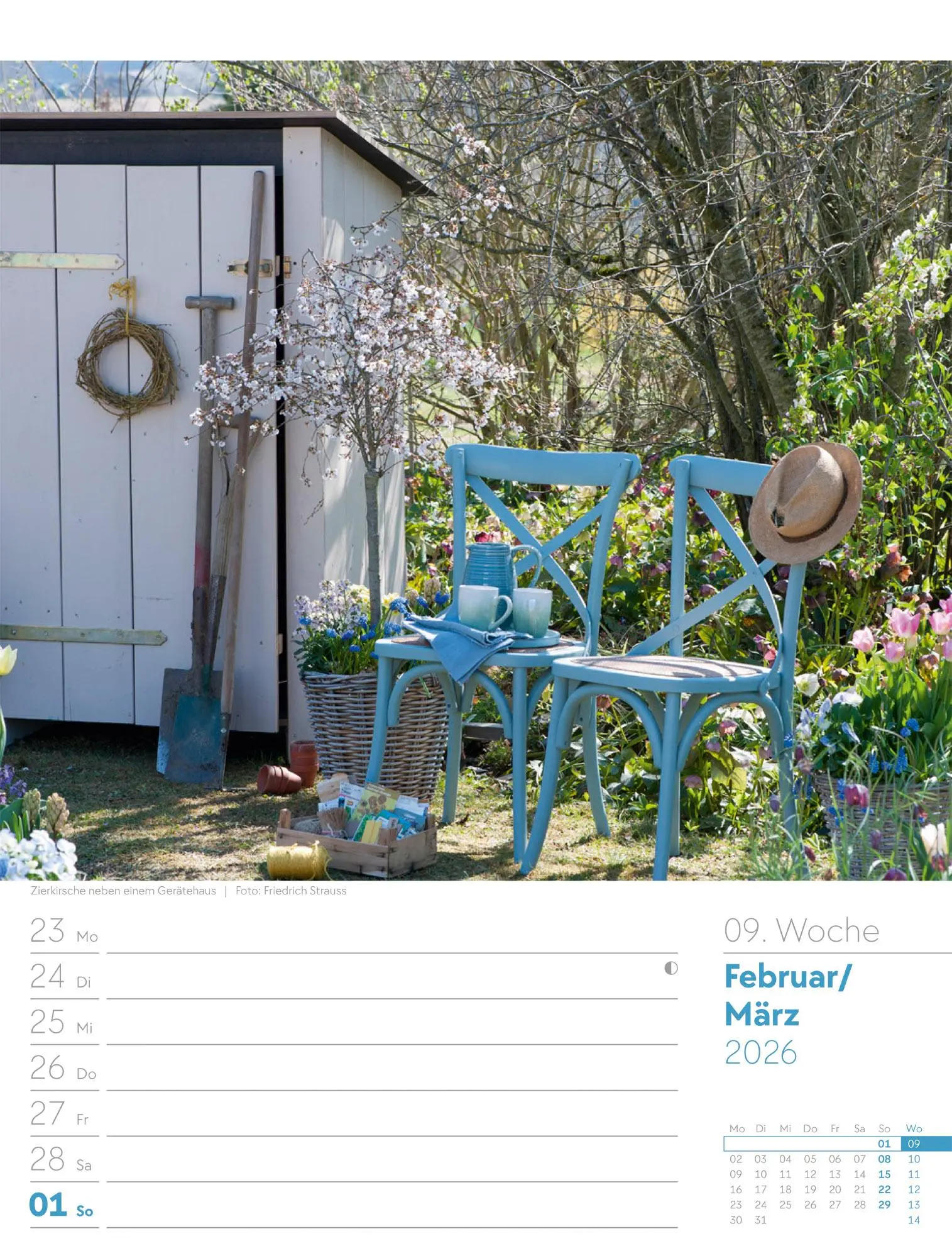 Bild: 9783838426990 | Gartenglück - Wochenplaner Kalender 2026 | Ackermann Kunstverlag GmbH