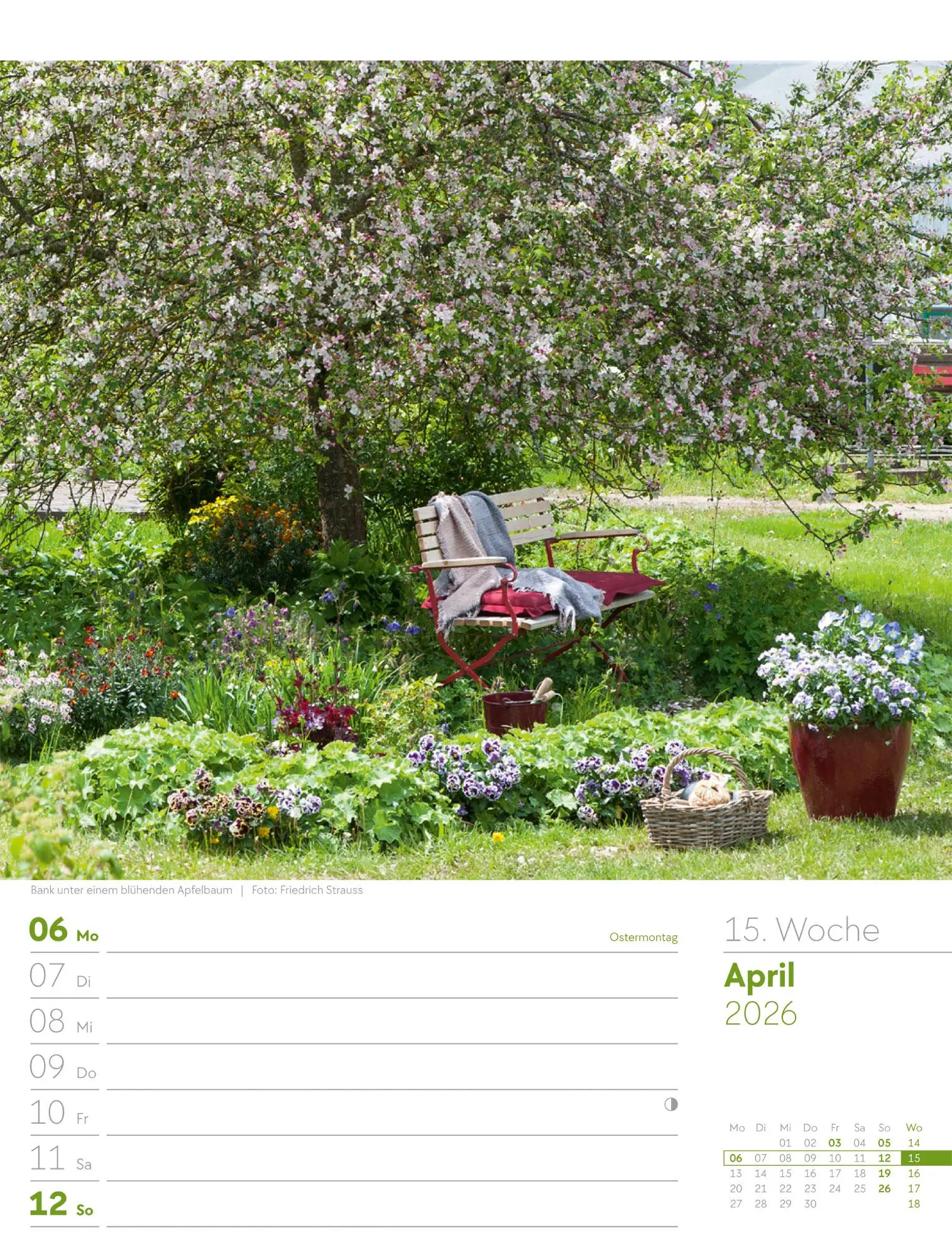 Bild: 9783838426990 | Gartenglück - Wochenplaner Kalender 2026 | Ackermann Kunstverlag GmbH