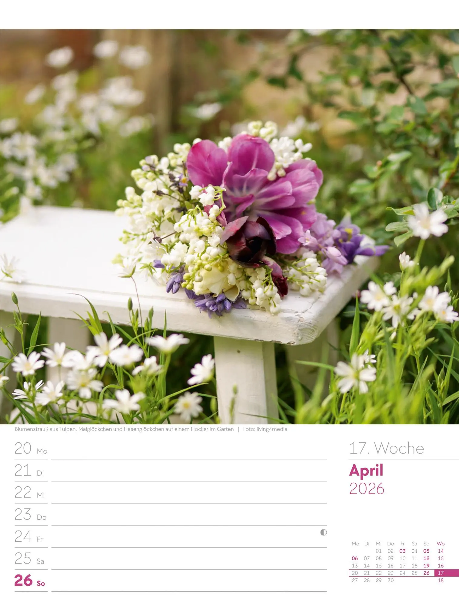 Bild: 9783838426990 | Gartenglück - Wochenplaner Kalender 2026 | Ackermann Kunstverlag GmbH