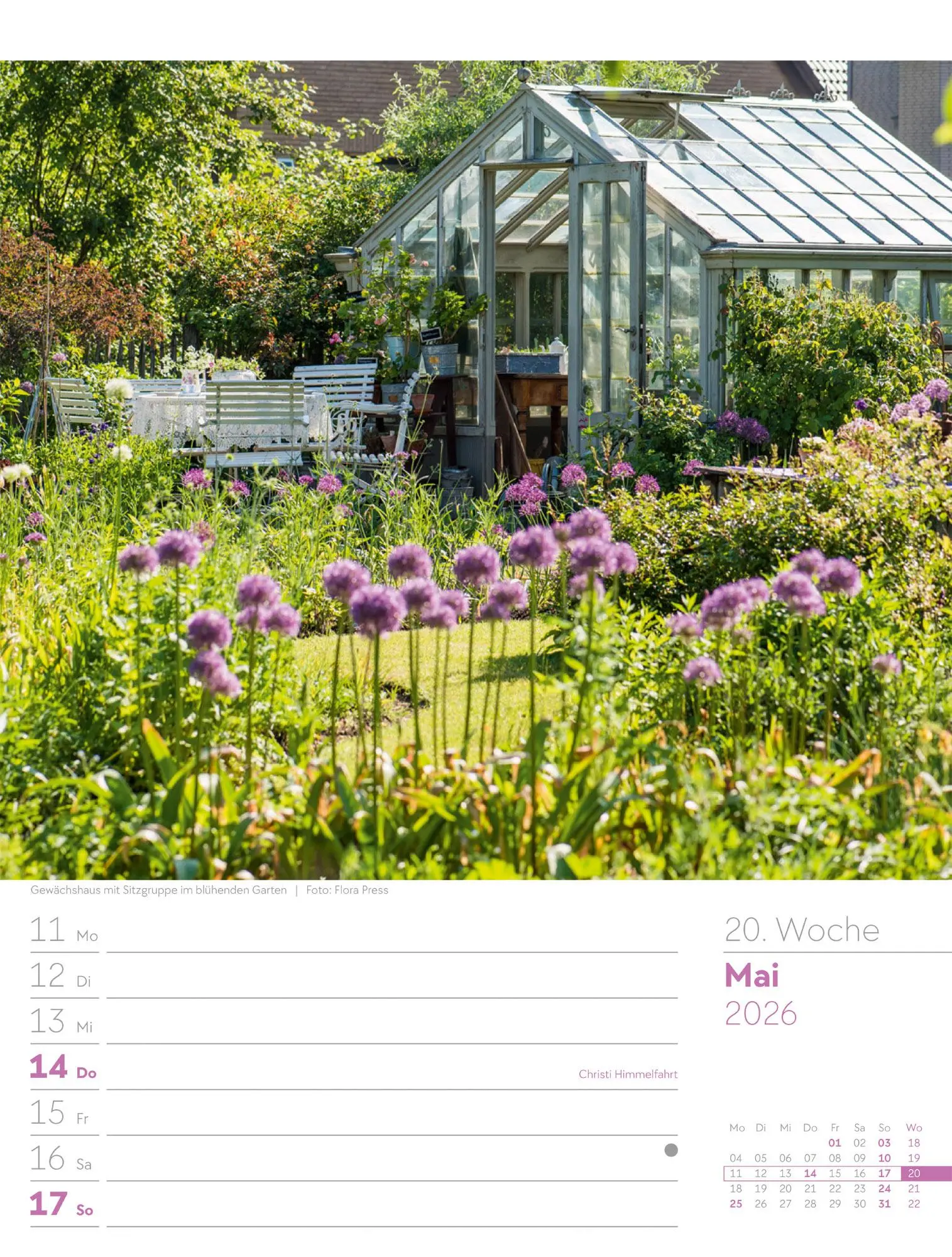 Bild: 9783838426990 | Gartenglück - Wochenplaner Kalender 2026 | Ackermann Kunstverlag GmbH