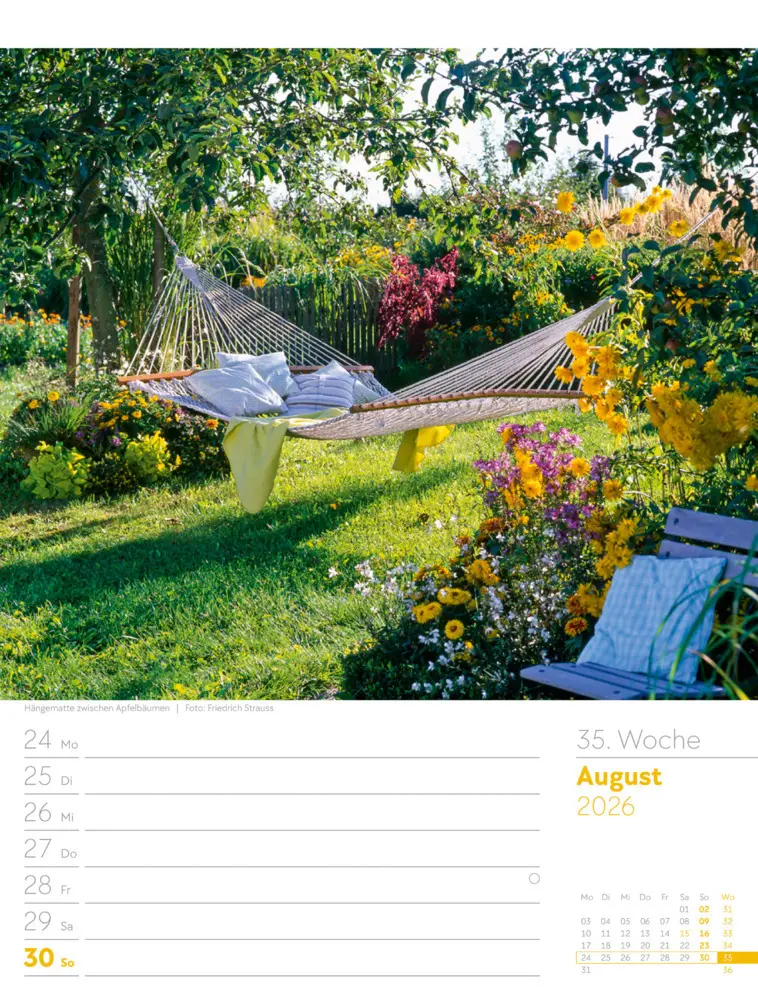 Bild: 9783838426990 | Gartenglück Wochenplaner Kalender 2026 | Ackermann Kunstverlag GmbH