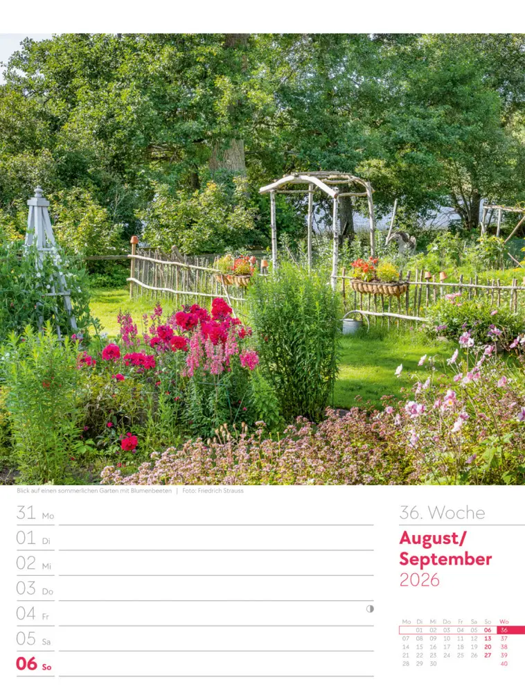 Bild: 9783838426990 | Gartenglück Wochenplaner Kalender 2026 | Ackermann Kunstverlag GmbH
