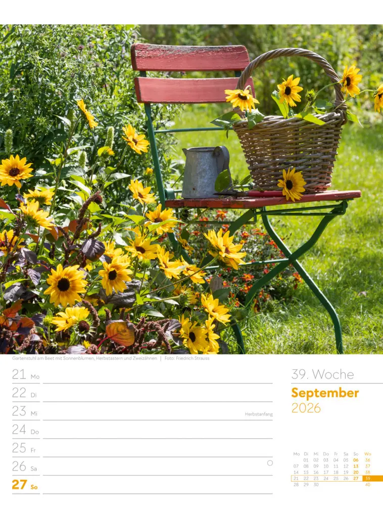 Bild: 9783838426990 | Gartenglück Wochenplaner Kalender 2026 | Ackermann Kunstverlag GmbH