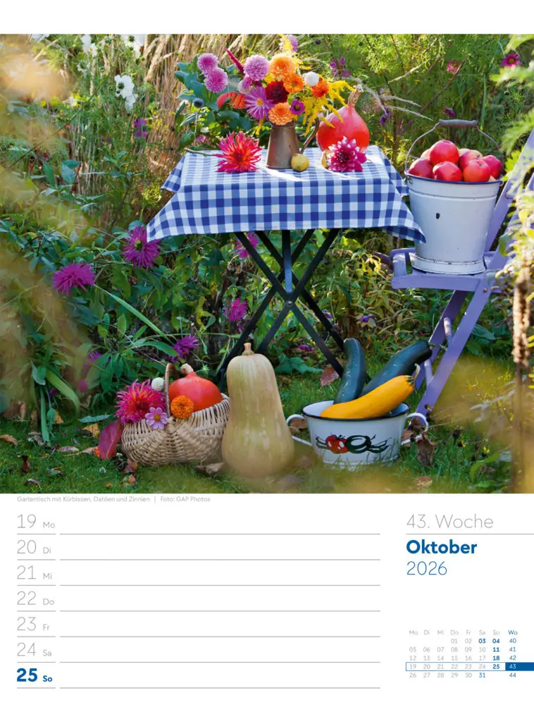 Bild: 9783838426990 | Gartenglück Wochenplaner Kalender 2026 | Ackermann Kunstverlag GmbH