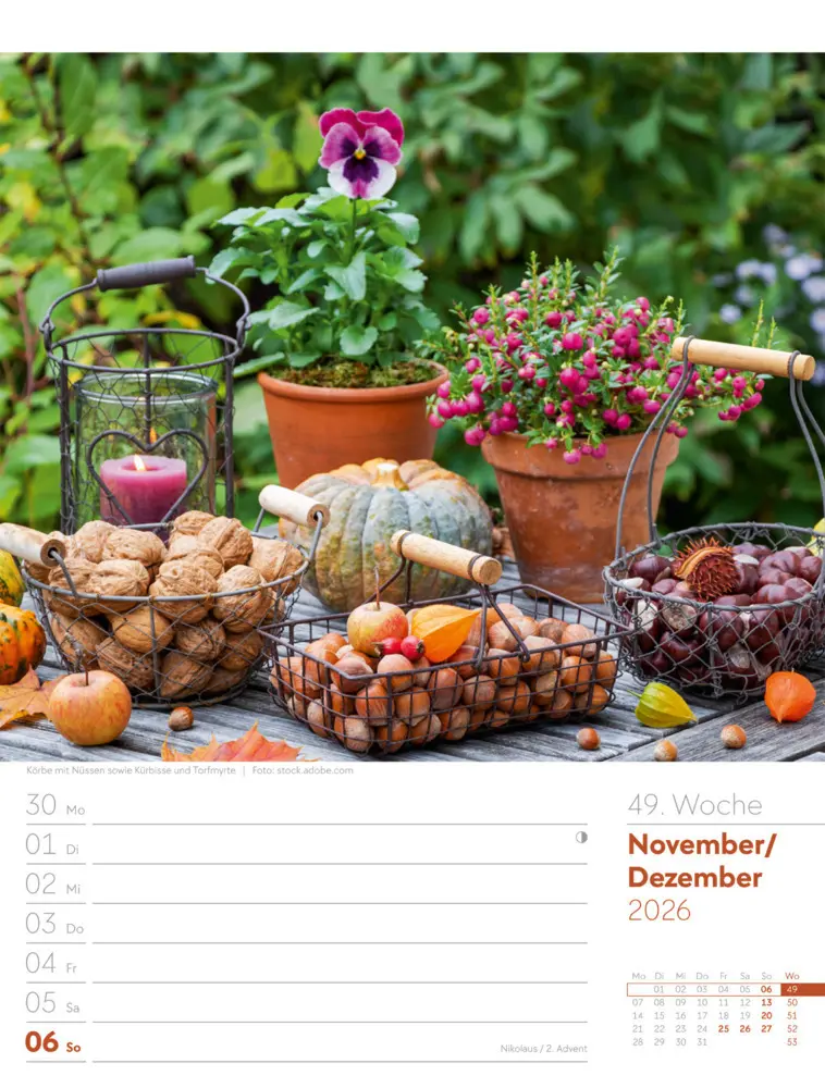 Bild: 9783838426990 | Gartenglück Wochenplaner Kalender 2026 | Ackermann Kunstverlag GmbH