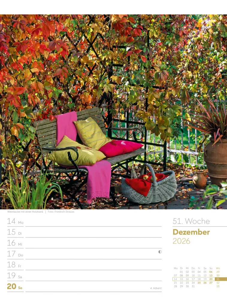 Bild: 9783838426990 | Gartenglück Wochenplaner Kalender 2026 | Ackermann Kunstverlag GmbH